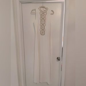 NEW WITH TAGS - Lilly Pulitzer Resort White and Gold Jane Maxi Dress - Size 6